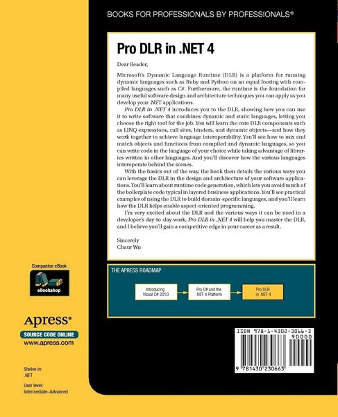 Produktbild: Pro DLR in .NET 4