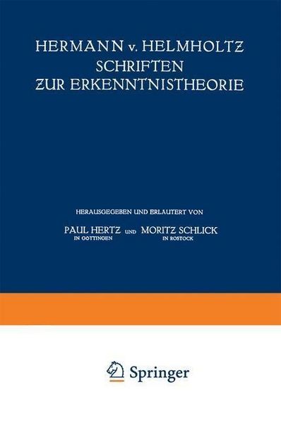 Produktbild: Hermann v. Helmholtz Schriften zur Erkenntnistheorie