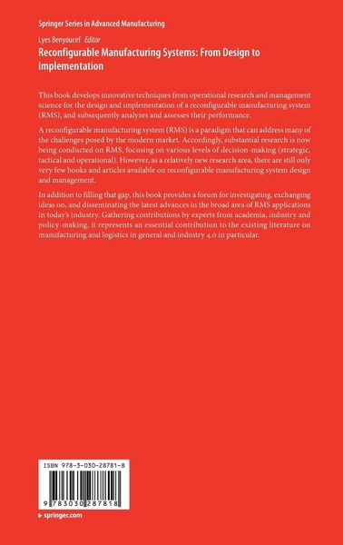 Produktbild: Reconfigurable Manufacturing Systems: From Design to Implementation