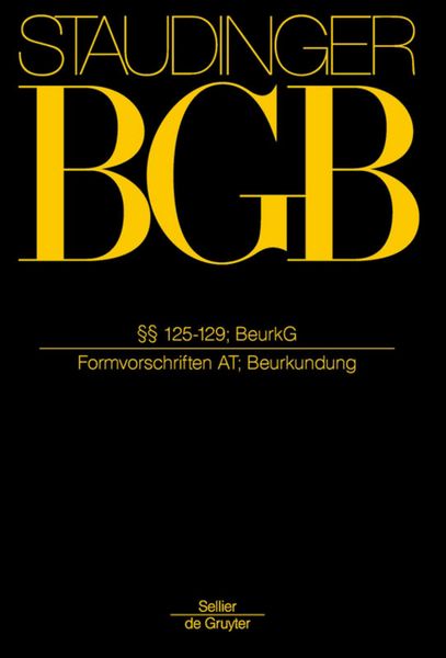 Produktbild: &sect;&sect; 125-129; BeurkG
