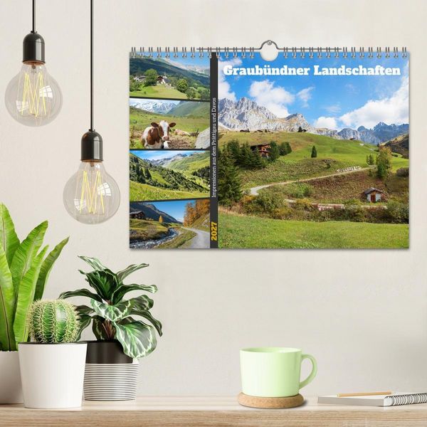 Produktbild: Graub&uuml;ndner Landschaften (Wandkalender 2027 DIN A4 quer), CALVENDO Monatskalender