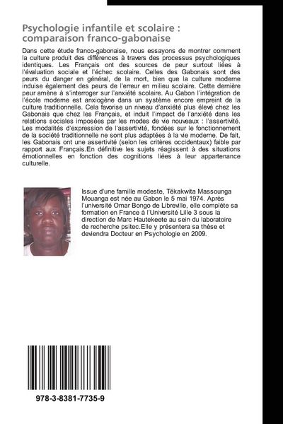 Produktbild: Psychologie infantile et scolaire : comparaison franco-gabonaise
