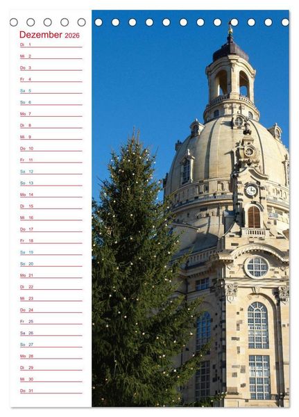 Produktbild: Frauenkirche Dresden (Tischkalender 2026 DIN A5 hoch), CALVENDO Monatskalender