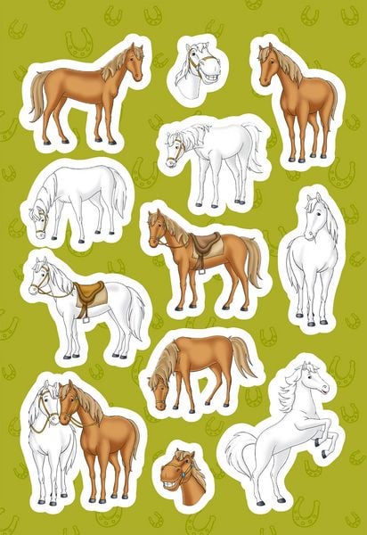 Produktbild: Bibi & Tina: Superstarker Sticker- und Malblock f&uuml;r Pferdefans