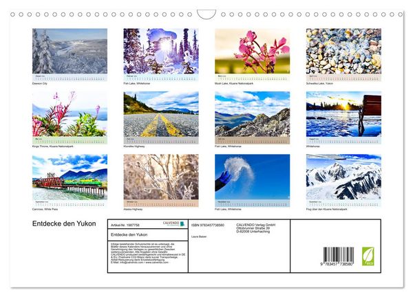 Produktbild: Entdecke den Yukon (Wandkalender 2026 DIN A3 quer), CALVENDO Monatskalender