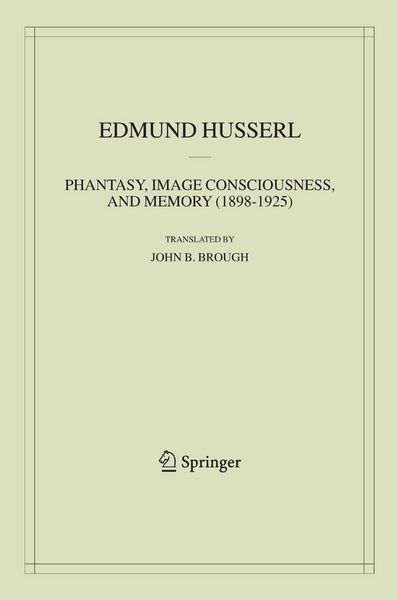 Produktbild: Phantasy, Image Consciousness, and Memory (1898-1925)
