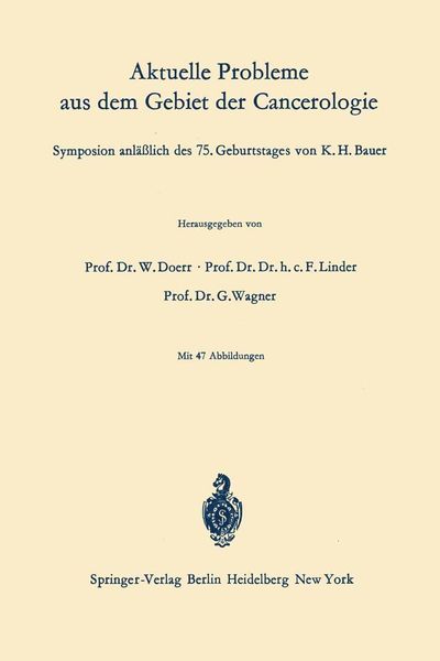 Produktbild: Aktuelle Probleme aus dem Gebiet der Cancerologie