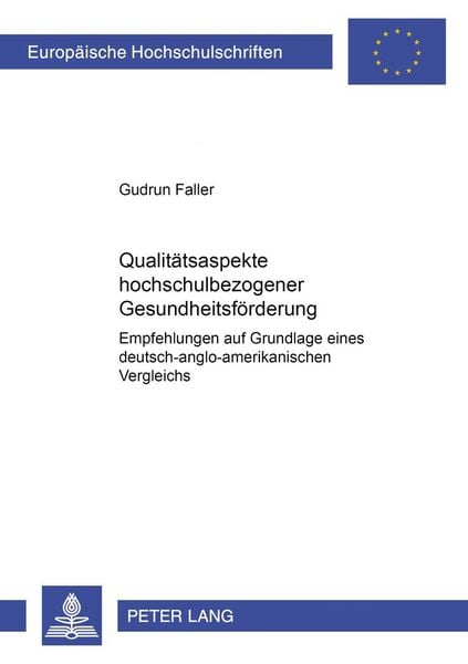 Produktbild: Qualitaetsaspekte hochschulbezogener Gesundheitsfoerderung