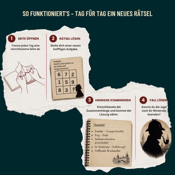 Produktbild: 24 DAYS ESCAPE &ndash; Der Escape Room Adventskalender: Sherlock Holmes und die Jagd nach Sir Wintersby