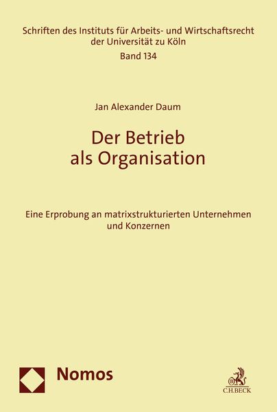 Produktbild: Der Betrieb als Organisation