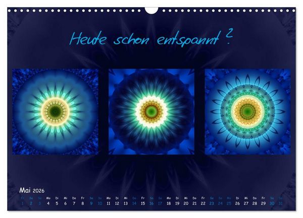 Produktbild: Mandala Trilogien (Wandkalender 2026 DIN A3 quer), CALVENDO Monatskalender