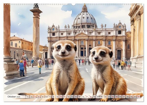 Produktbild: Erdm&auml;nnchen in Italien (Wandkalender 2026 DIN A2 quer), CALVENDO Monatskalender