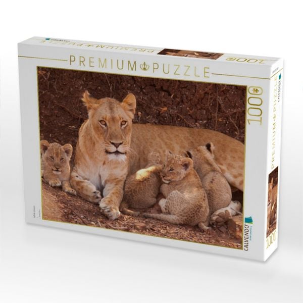 Produktbild: CALVENDO Puzzle Wilde L&ouml;wen | 1000 Teile Lege-Gr&ouml;&szlig;e 64x48cm Foto-Puzzle f&uuml;r gl&uuml;ckliche Stunden