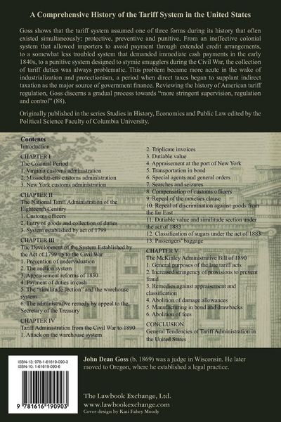 Produktbild: The History of Tariff Administration in the United States