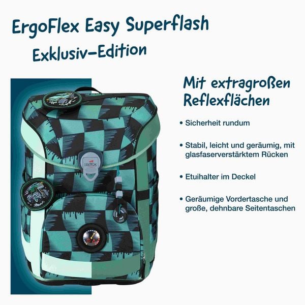Produktbild: DerDieDas Schulranzen Set ErgoFlex Easy Superflash, Schulranzen Set, 5tlg, Super Truck