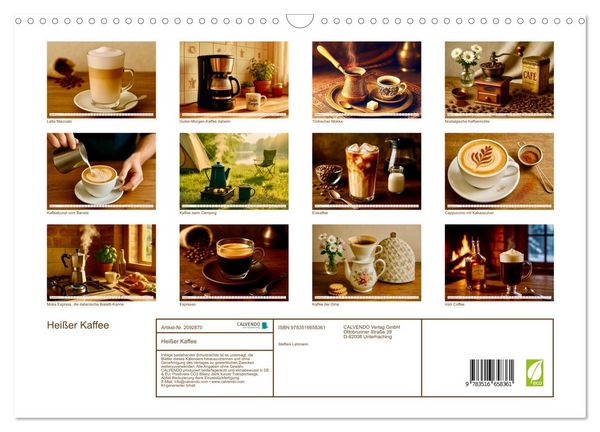 Produktbild: Hei&szlig;er Kaffee (Wandkalender 2026 DIN A3 quer), CALVENDO Monatskalender