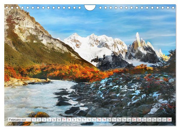 Produktbild: Patagonia, Argentina and Chile National Parks (Wall Calendar 2026 DIN A4 landscape), CALVENDO 12 Month Wall Calendar