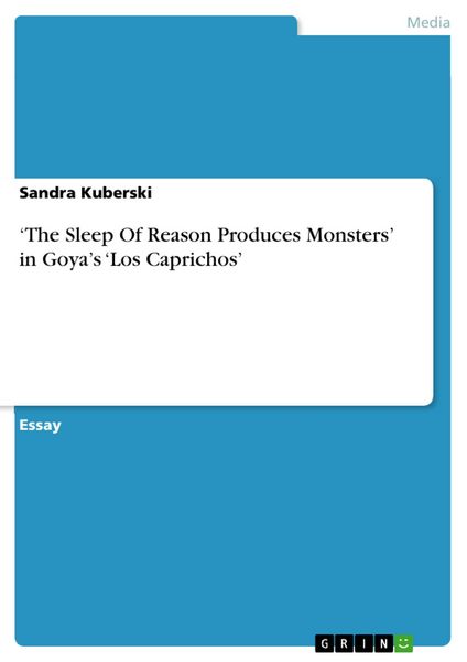 Produktbild: 'The Sleep Of Reason Produces Monsters' in Goya's 'Los Caprichos'