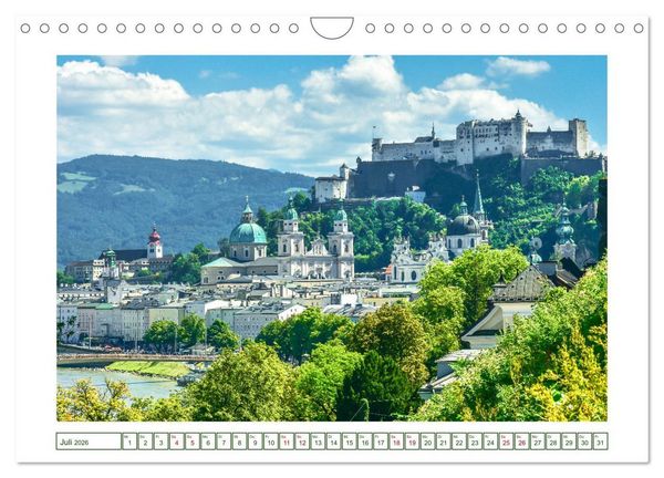 Produktbild: Salzburg - Die romantische Mozartstadt (Wandkalender 2026 DIN A4 quer), CALVENDO Monatskalender