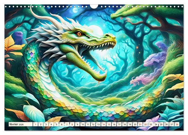 Produktbild: Gardiens mystiques (Calendrier mural 2026 DIN A3 vertical), CALVENDO calendrier mensuel
