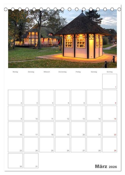 Produktbild: Timmendorfer Strand (Tischkalender 2026 DIN A5 hoch), CALVENDO Monatskalender
