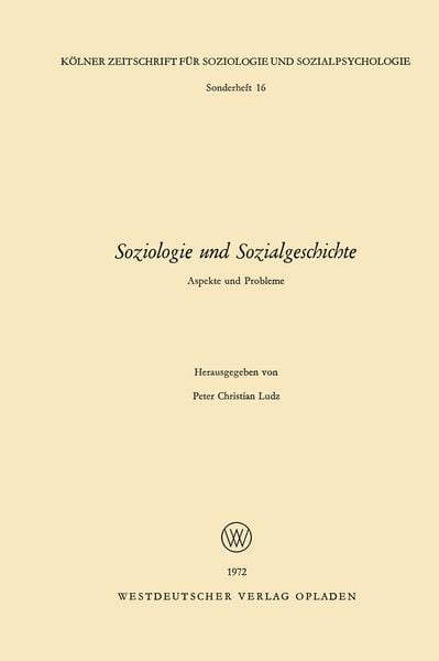 Produktbild: Soziologie und Sozialgeschichte