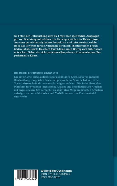 Produktbild: Bewertungsinteraktionen in der Theaterpause