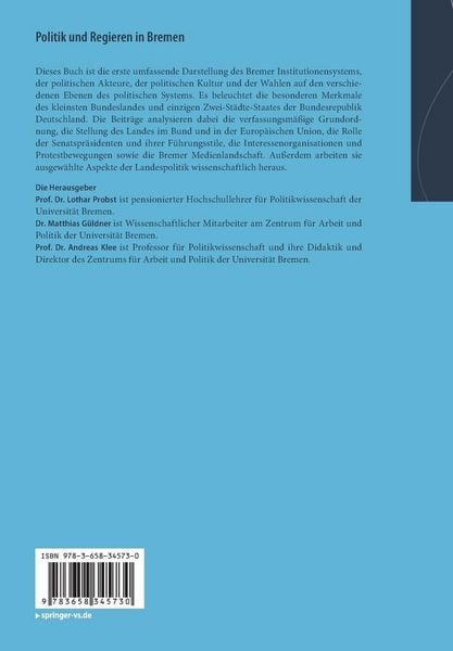 Produktbild: Politik und Regieren in Bremen