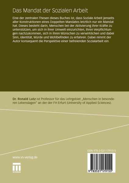 Produktbild: Das Mandat der Sozialen Arbeit