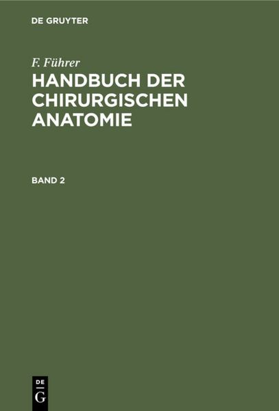 Produktbild: Handbuch der chirurgischen Anatomie. Band 2