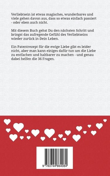 Produktbild: 36 Fragen zum Verlieben und um verliebt zu bleiben
