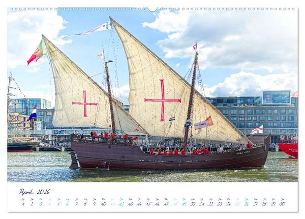 Produktbild: SAIL Amsterdam (hochwertiger Premium Wandkalender 2026 DIN A2 quer), Kunstdruck in Hochglanz