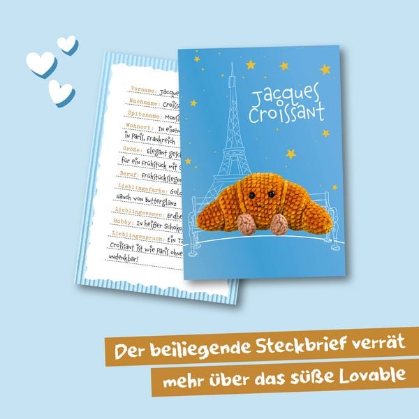 Produktbild: Amusing Lovables H&auml;kelset Jacques Croissant