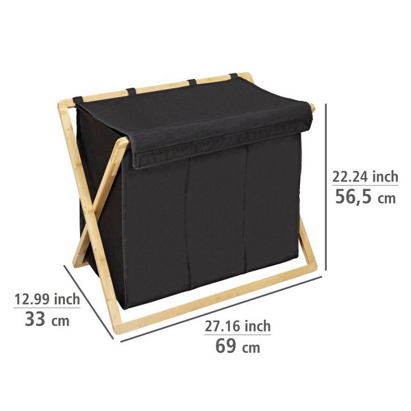 Produktbild: W&auml;schesammler Trio Mod. Ecori, Bambus, recyceltes Polyester