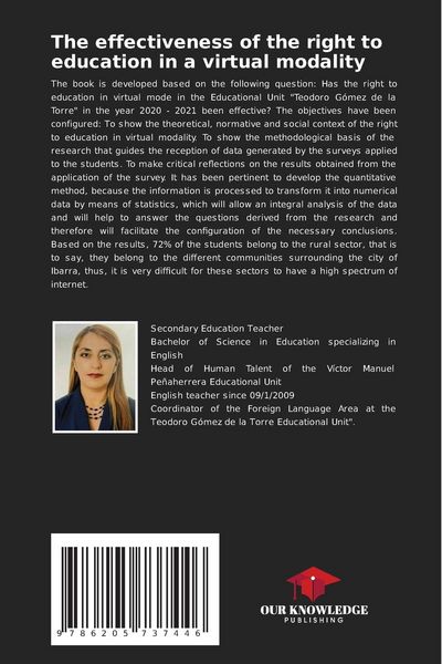 Produktbild: The effectiveness of the right to education in a virtual modality