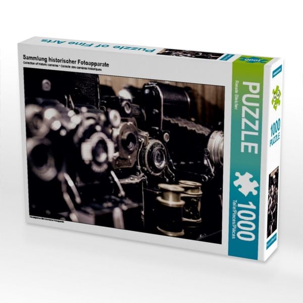 CALVENDO Puzzle Sammlung historischer Fotoapparate | 1000 Teile Lege-Größe 64x48cm Foto-Puzzle für glückliche Stunden
