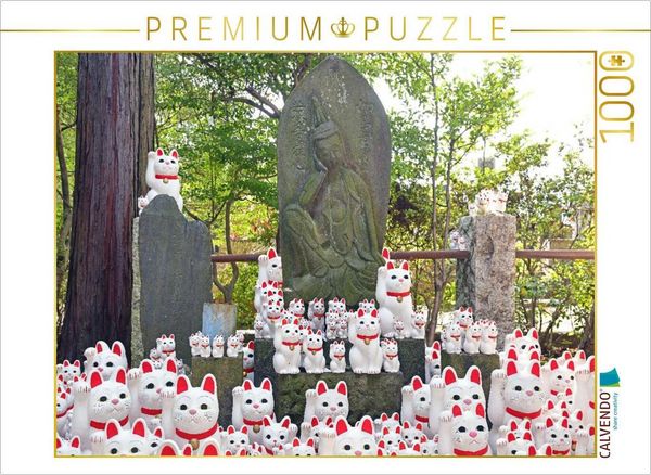 CALVENDO Puzzle Gotoku-ji Tempel | 1000 Teile Lege-Größe 64x48cm Foto-Puzzle für glückliche Stunden