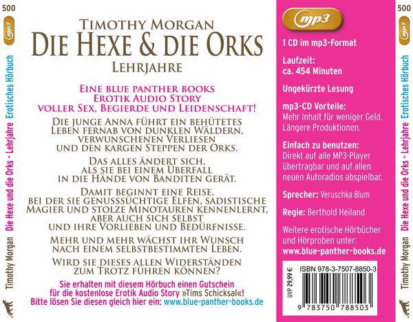 Produktbild: Die Hexe und die Orks - Lehrjahre | Erotik Fantasy Audio Story | Erotisches Fantasy Hörbuch MP3CD