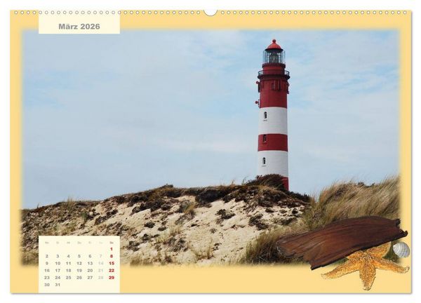 Produktbild: Leuchtt&uuml;rme Schleswig-Holsteins (hochwertiger Premium Wandkalender 2026 DIN A2 quer), Kunstdruck in Hochglanz
