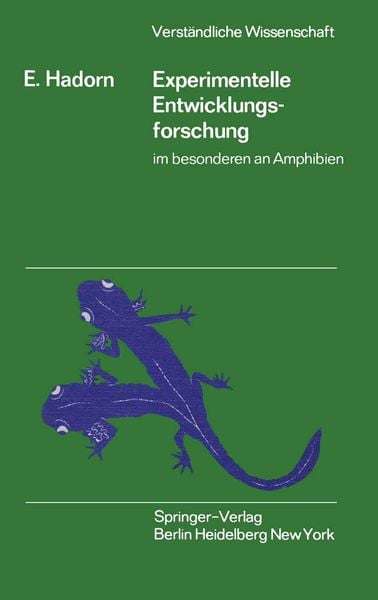 Produktbild: Experimentelle Entwicklungsforschung im besonderen an Amphibien