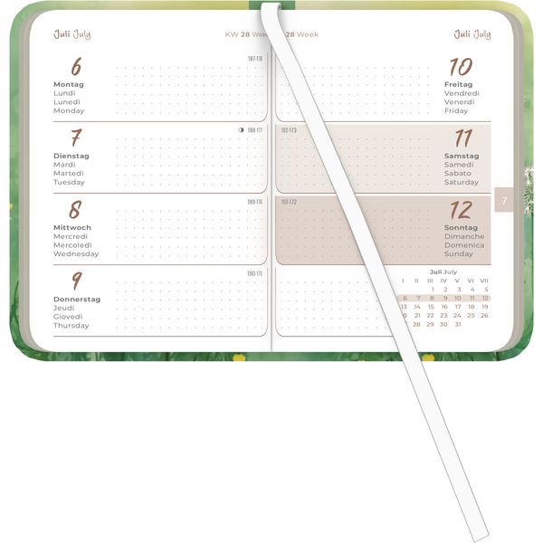 Produktbild: Lady Journal Mini Blowballs 2026- Taschen-Kalender 8x11,5 cm - Pusteblumen - Weekly - 144 Seiten - Notiz-Buch - Alpha Edition