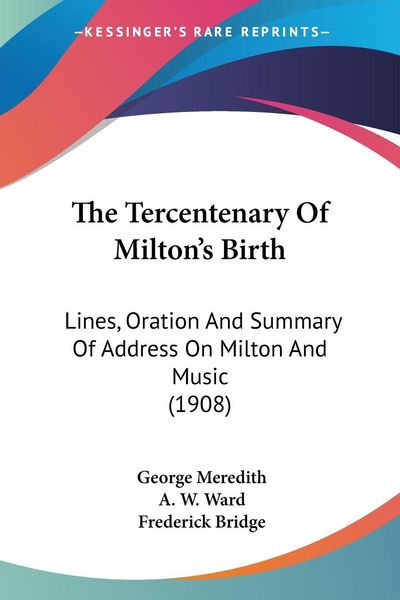 Produktbild: The Tercentenary Of Milton's Birth