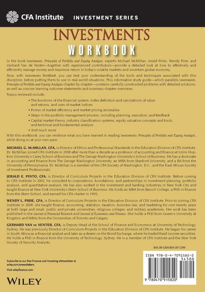 Produktbild: Investments Workbook