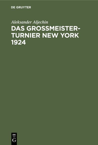 Produktbild: Das Grossmeister-Turnier New York 1924