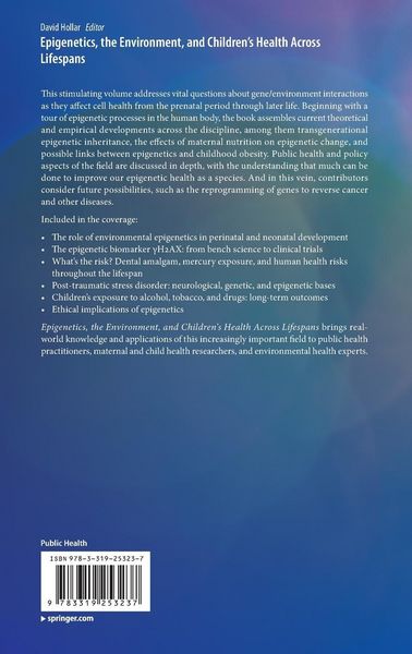 Produktbild: Epigenetics, the Environment, and Children&rsquo;s Health Across Lifespans