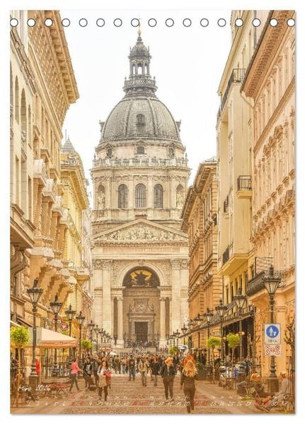 Produktbild: Budapest - Ein malerischer Spaziergang (Tischkalender 2026 DIN A5 hoch), CALVENDO Monatskalender