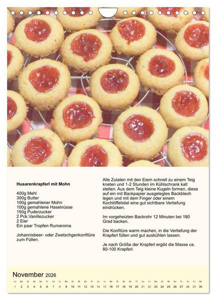 Produktbild: Pl&auml;tzchen. Kekse f&uuml;r das ganze Jahr! (Wandkalender 2026 DIN A4 hoch), CALVENDO Monatskalender