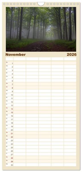 Produktbild: Familienplaner 2026 - Traumhaftes R&uuml;gen mit 5 Spalten (Wandkalender, 21 x 45 cm) CALVENDO