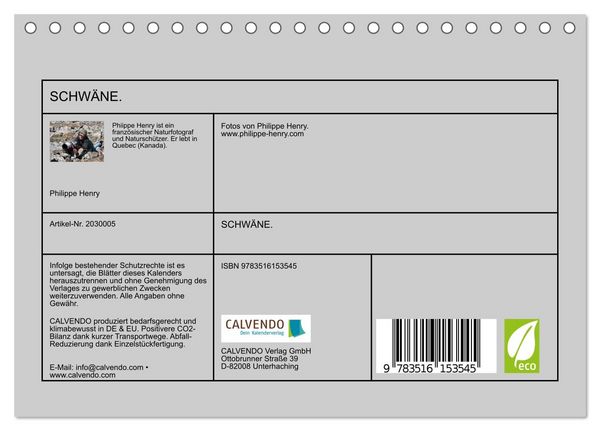 Produktbild: SCHW&Auml;NE. (Tischkalender 2026 DIN A5 quer), CALVENDO Monatskalender