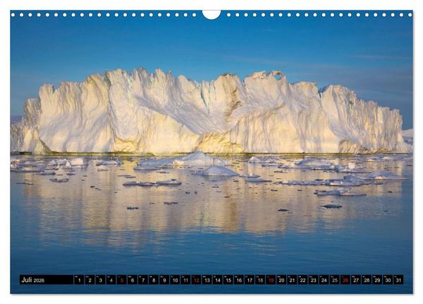 Produktbild: Ilulissat Eisfjord, Gr&ouml;nland. EIS - FORM UND LICHT (Wandkalender 2026 DIN A3 quer), CALVENDO Monatskalender